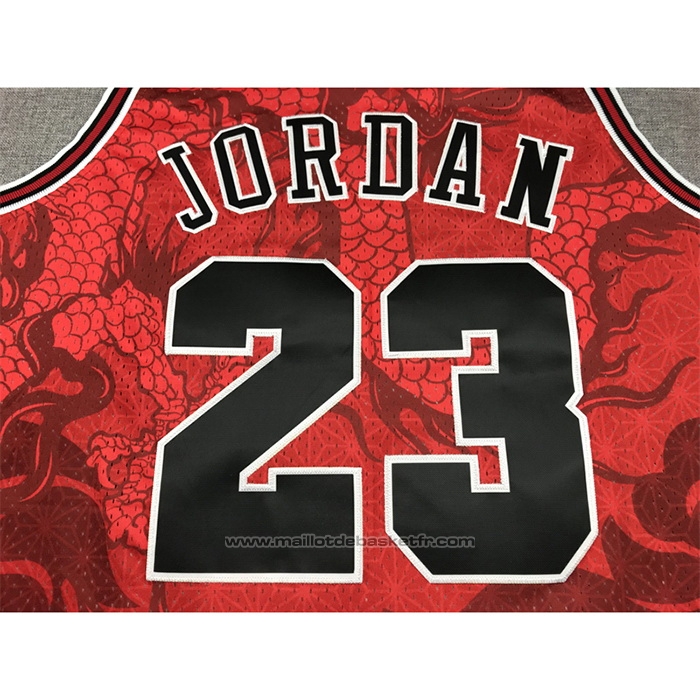 Maillot Chicago Bulls Michael Jordan #23 Asian Heritage Throwback 1997-98 Rouge